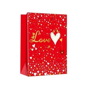 Подаръчна торбичка Love, 26 х 32 х 12 cm, червена
