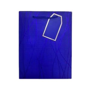 Подаръчна торбичка, вълни, 26 х 32 х 10 cm, синя