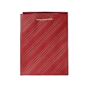 Подаръчна торбичка, имитация на шев, 18 х 23 х 10 cm, червена