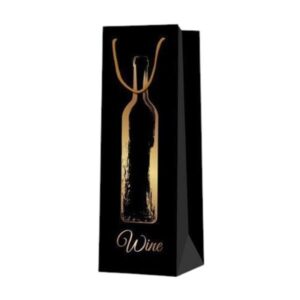 Торбичка за вино, бутилка, 12 х 35 х 9 cm, черна
