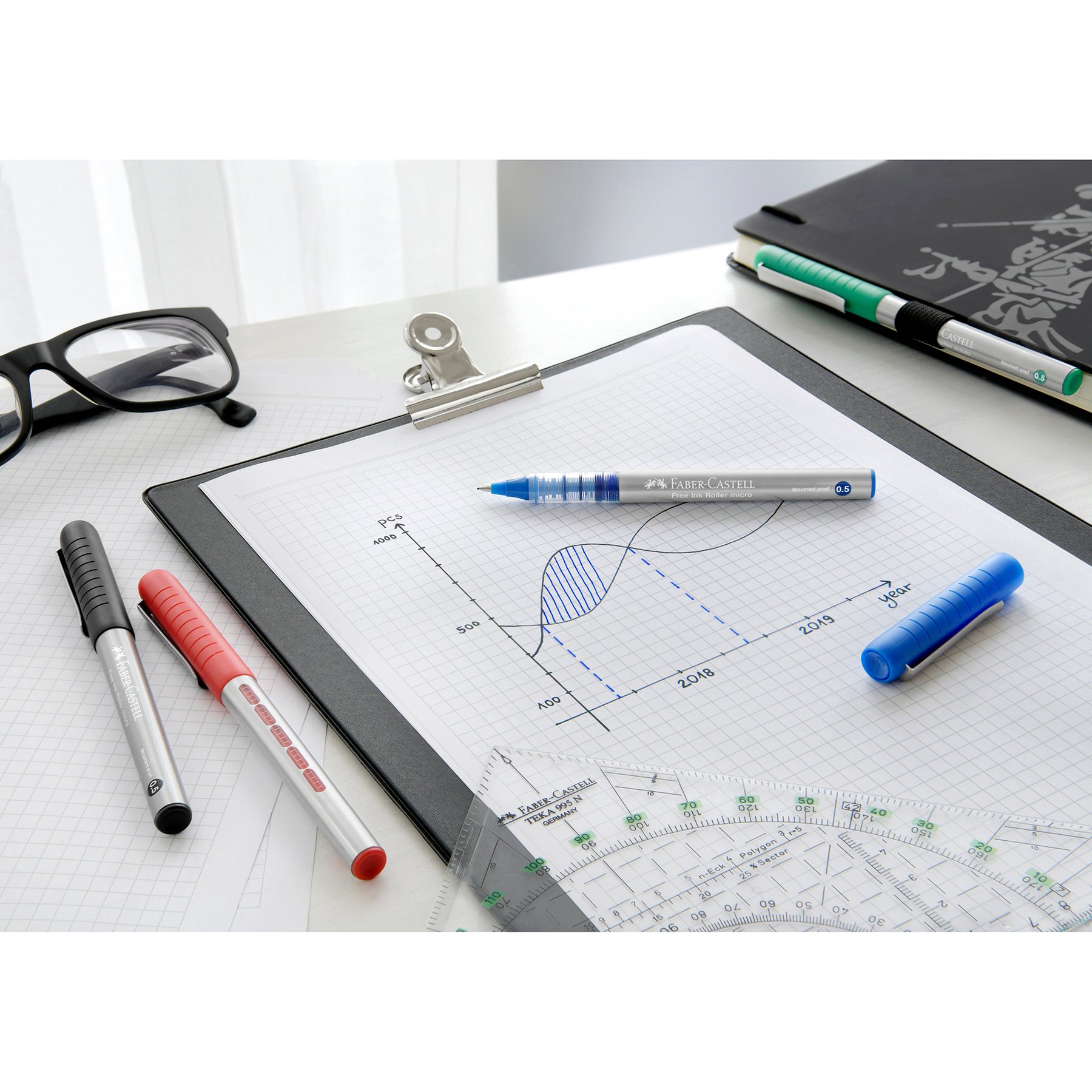 Faber-Castell Ролер Free Ink, 0.7 mm, бордо - Image 2