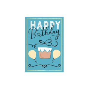 Gespaensterwald Картичка Happy Birthday, синя