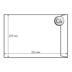 Top Office Плик, C4, 229 x 324 mm, хартиен, със самозалепваща лента, бял, 250 броя