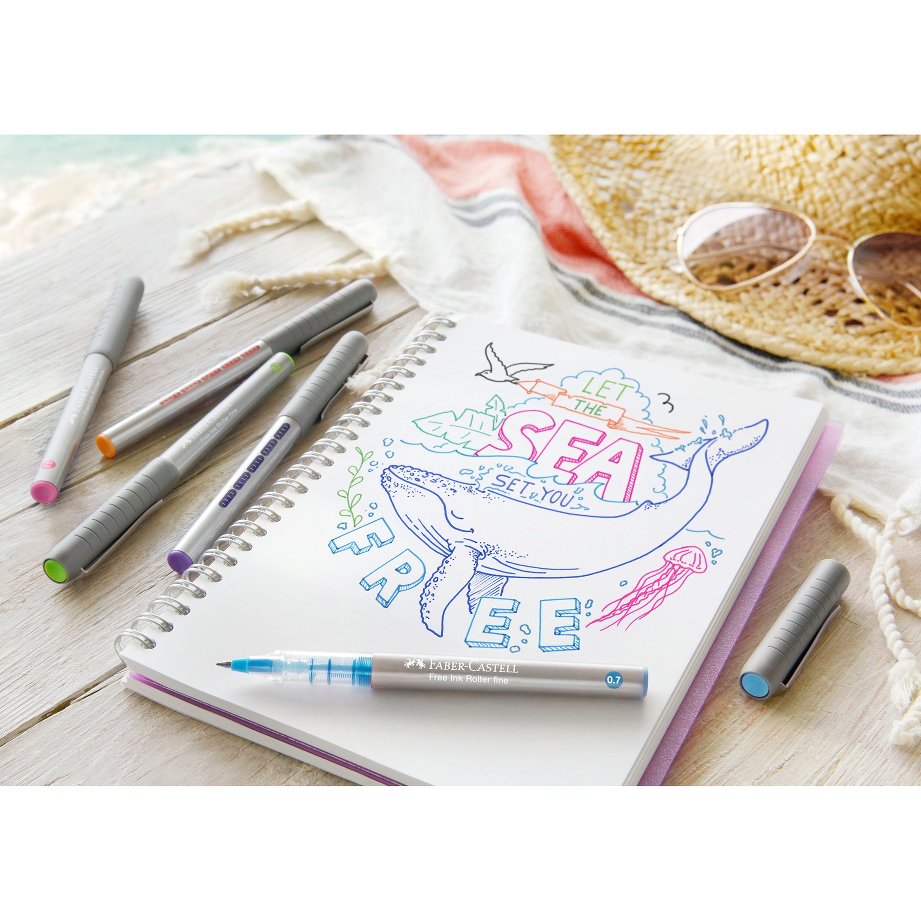 Faber-Castell Ролер Free Ink, 0.5 mm, черен - Image 3