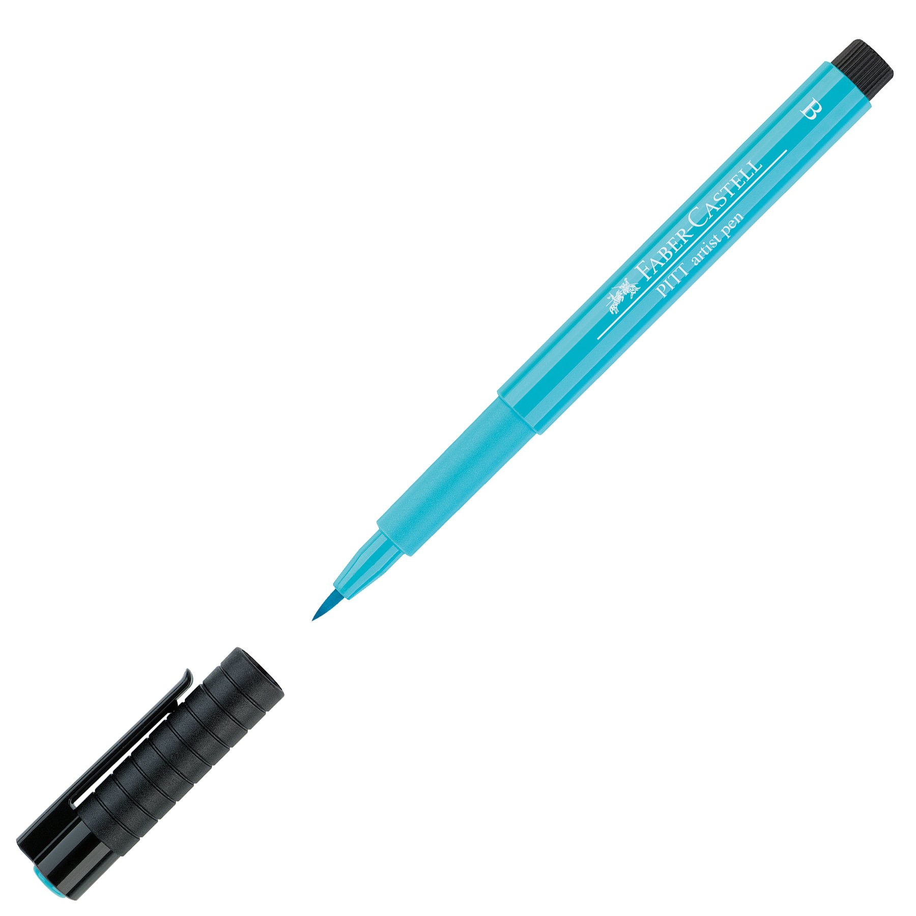 Faber-Castell Маркер-четка Pitt Artist Pen, B, № 154, светъл тюркоазен кобалт - Image 2