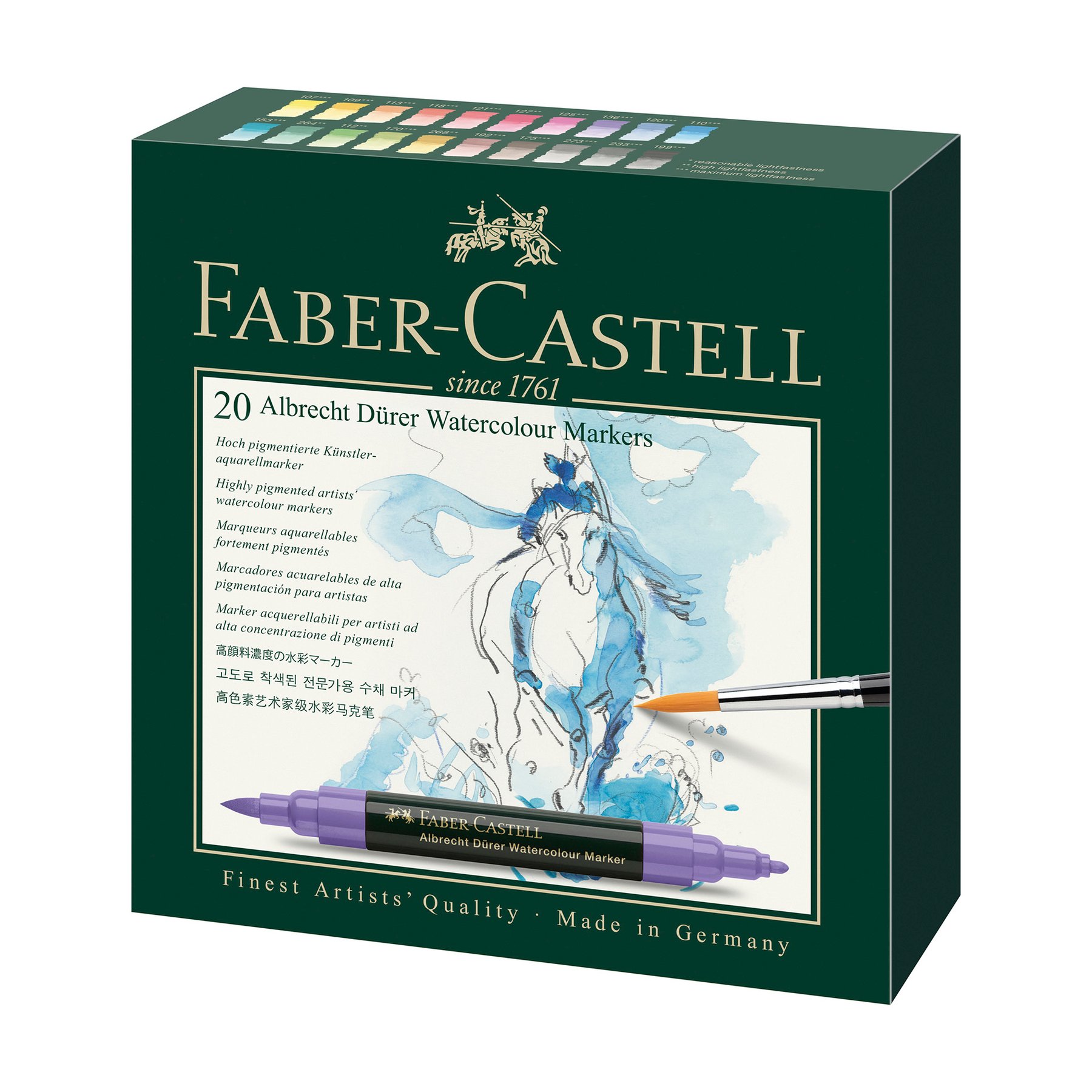 Faber-Castell Акварелен маркер Albrecht Dürer, 20 цвята - Image 2