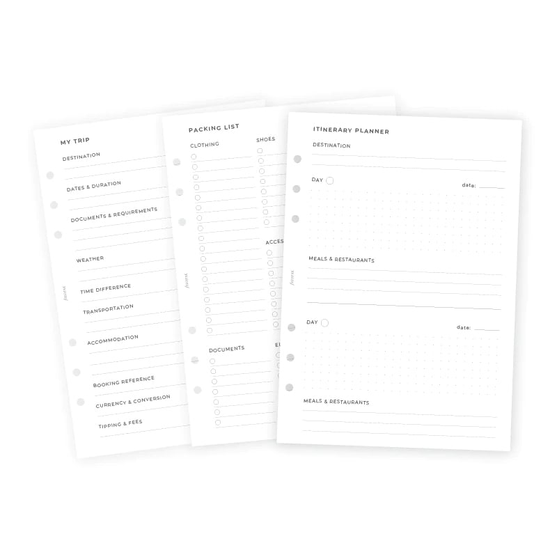 Filofax Пълнител за органайзер Minimal, А5, за пътуване - Image 2