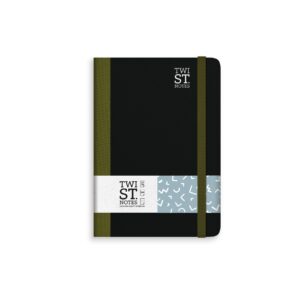 Gipta Тетрадка Twist, 17 х 24 cm, кремава хартия, на точки, твърда корица, с ластик, 120 листа