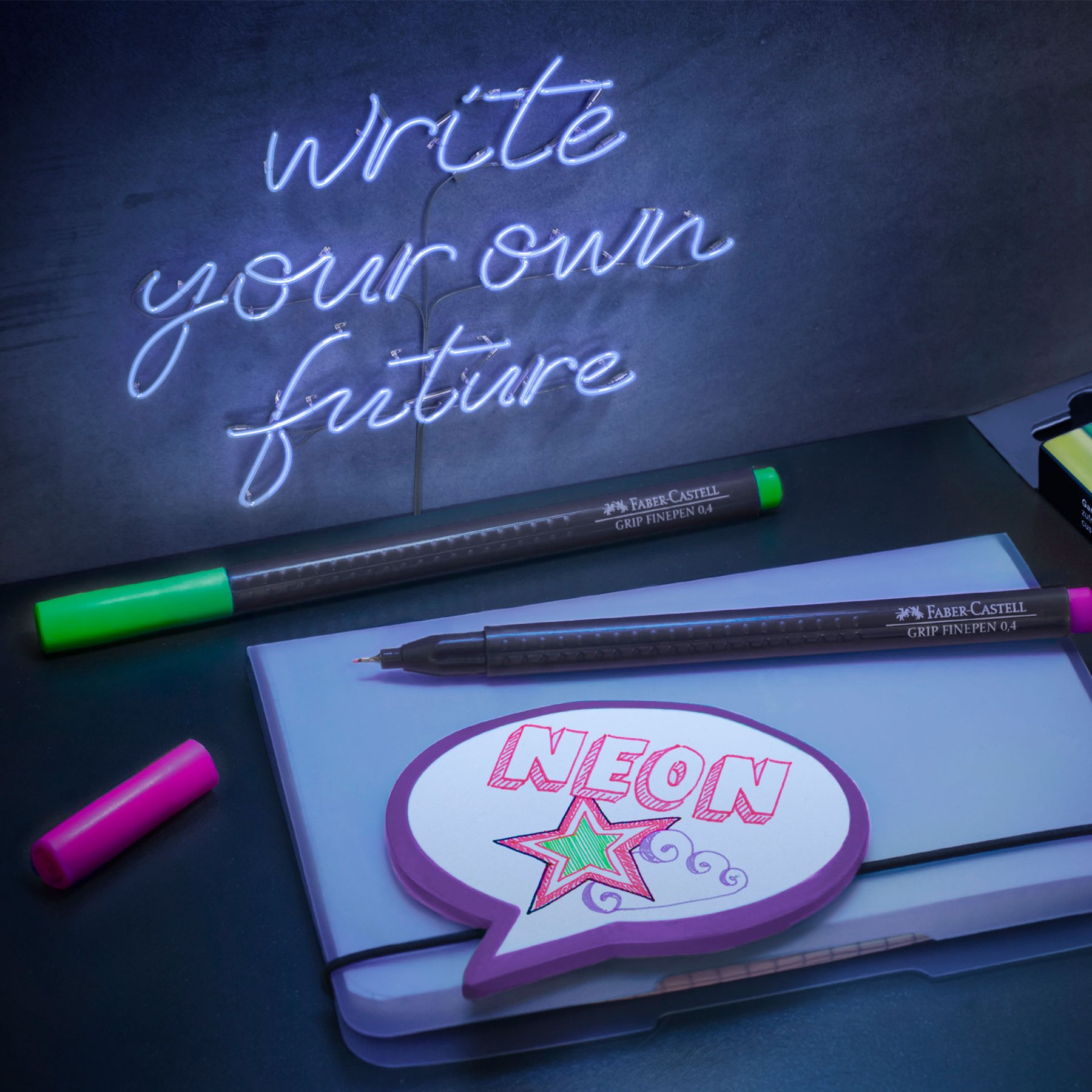 Faber-Castell Grip Тънкописец, 0.4 mm, неонов, 5 цвята - Image 2