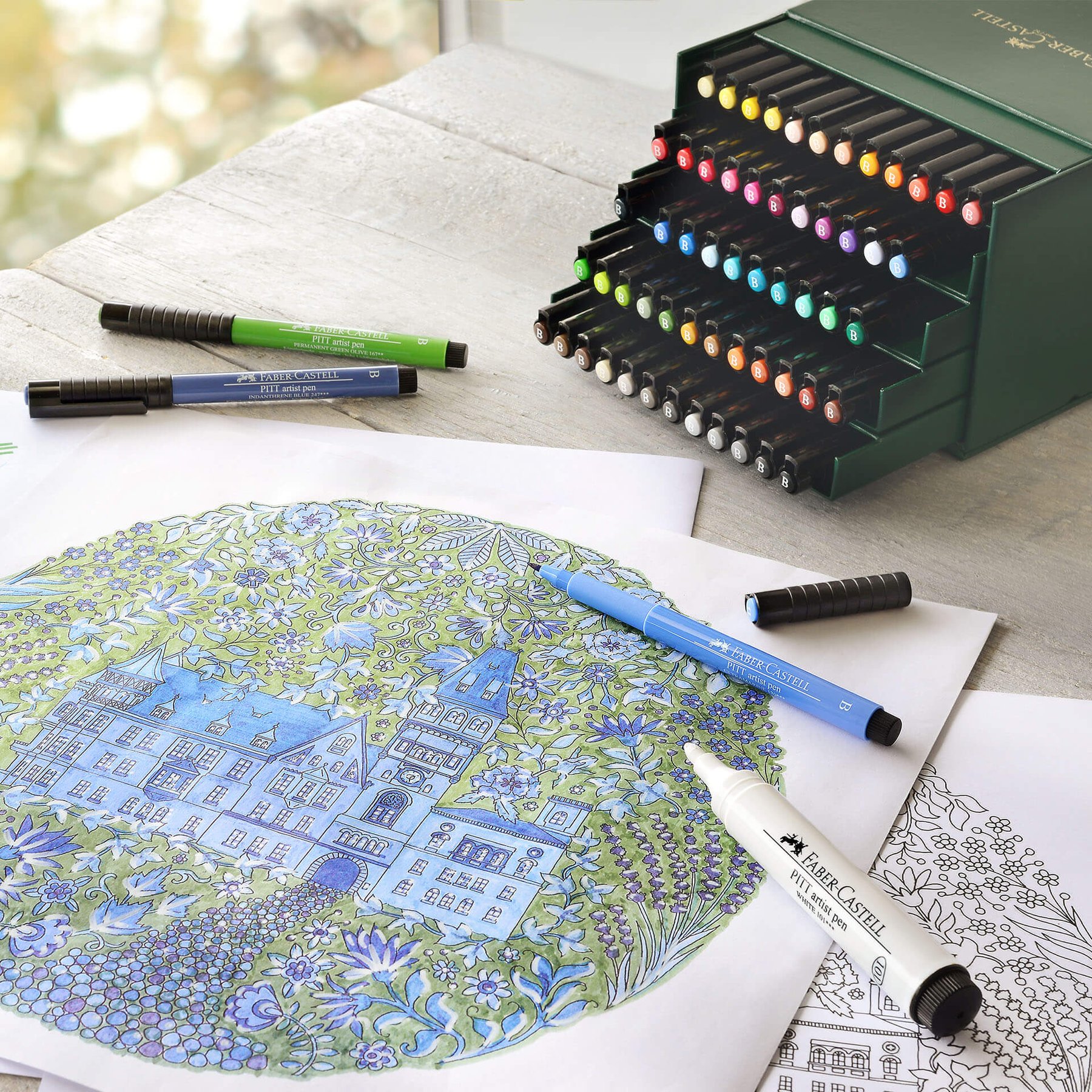 Faber-Castell Тънкописец Pitt Artist Pen, Pastel, 12 цвята - Image 3