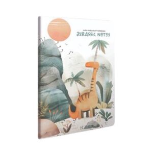 Gipta Тетрадка Jurassic Notes, A4, бяла хартия, широки редове, картонена корица, 60 листа