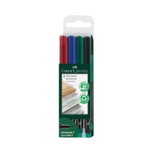 Faber-Castell Тънкописец 1513 OHP F, перманентен, 4 цвята