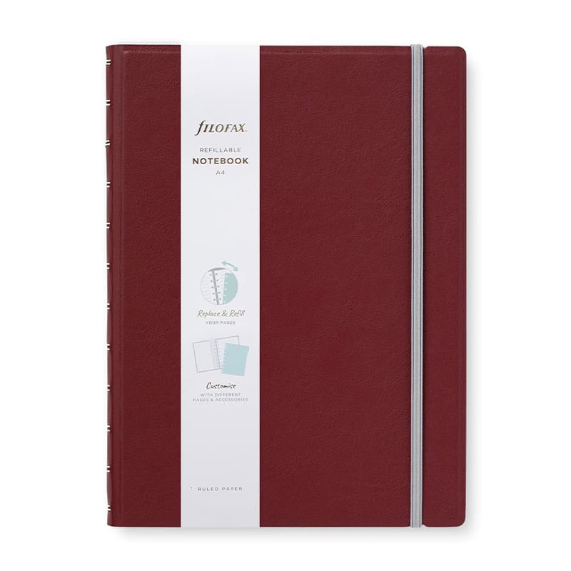 Filofax Тефтер Classic Bright, A4, на редове, бордо - Image 6