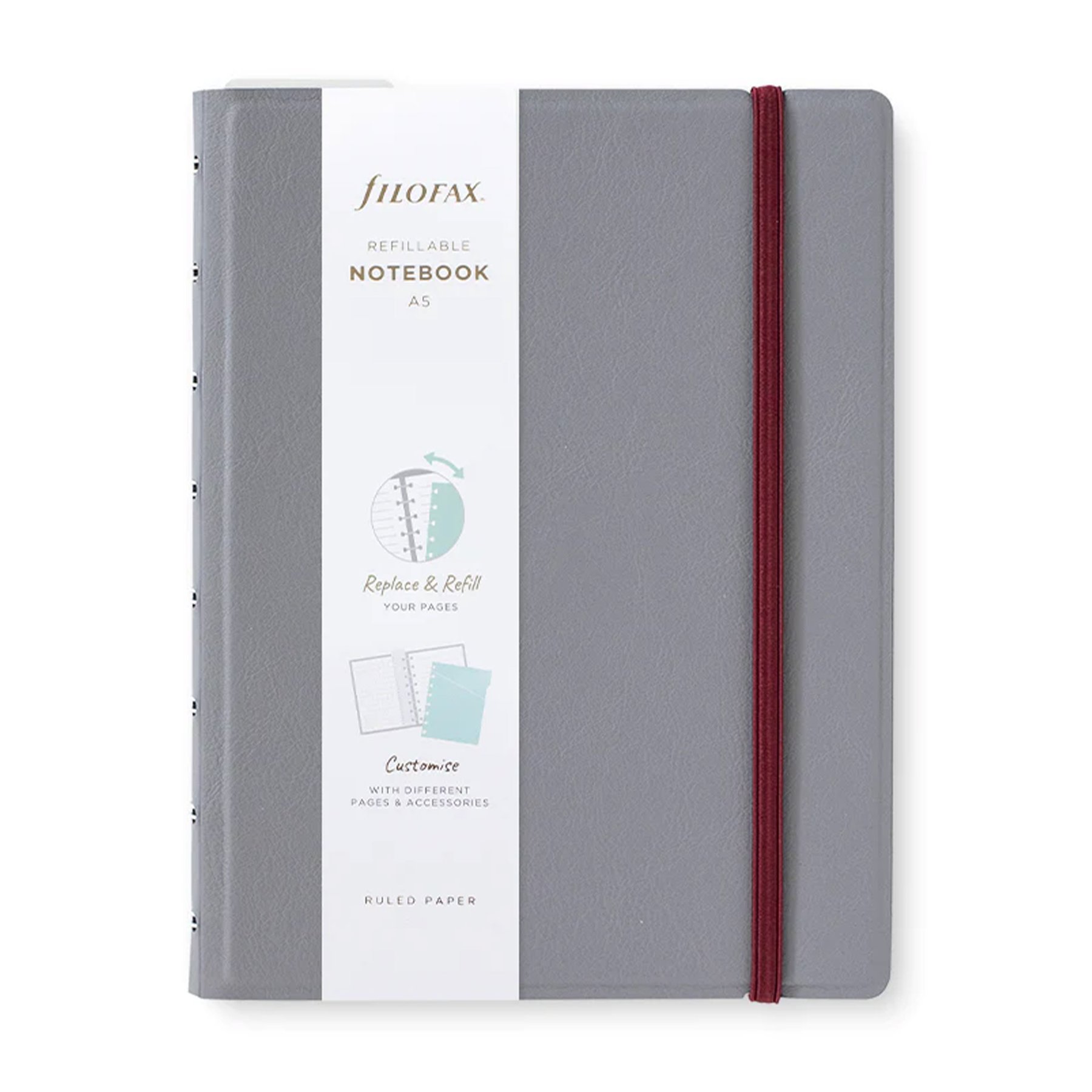 Filofax Тефтер Classic Bright, A5, на редове, графит - Image 5