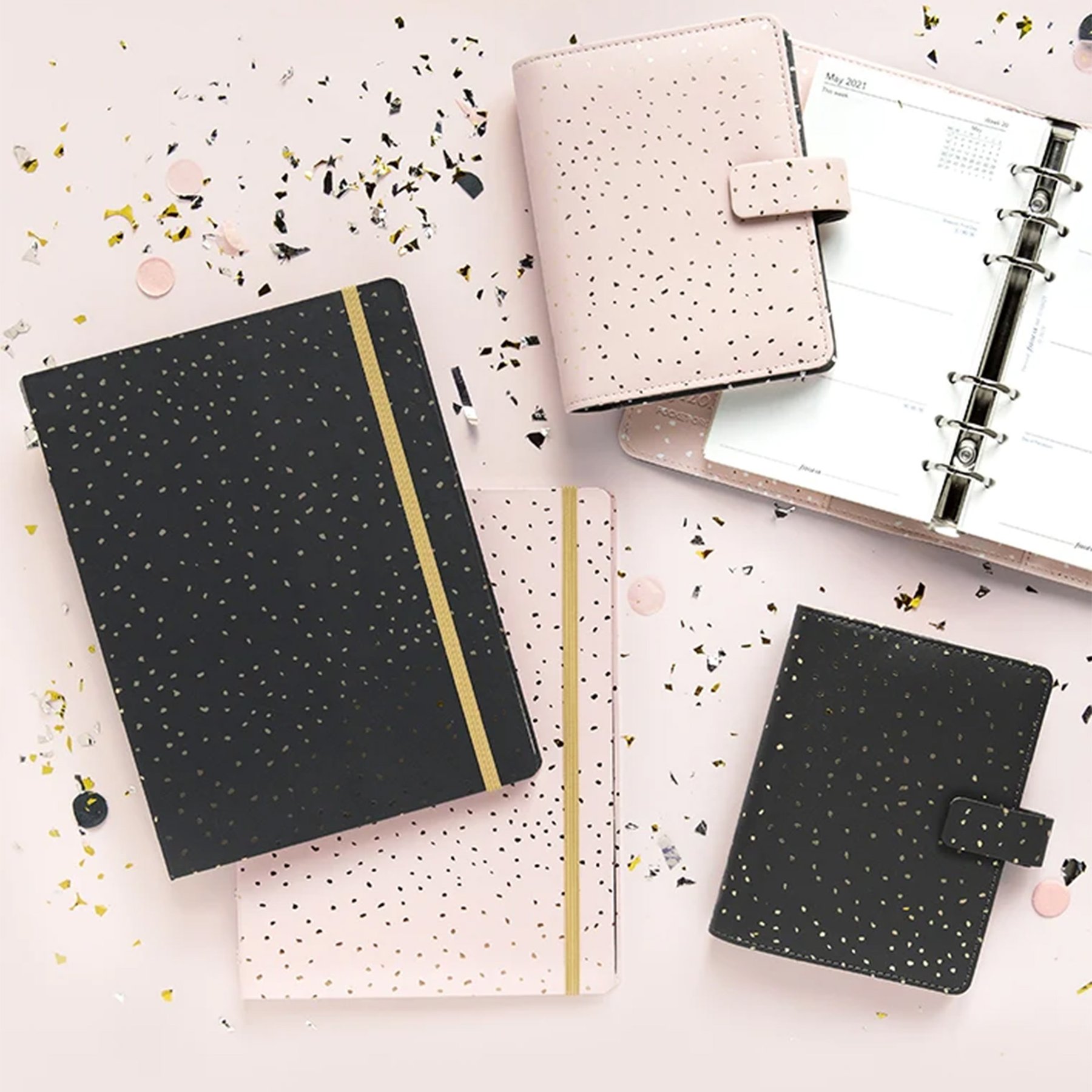 Filofax Тефтер Confetti, A5, черен - Image 9