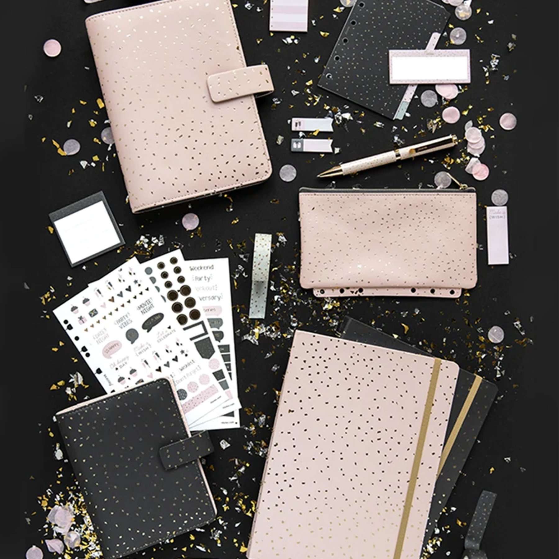 Filofax Тефтер Confetti, A5, черен - Image 10