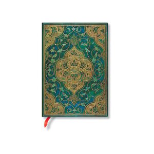 Paperblanks Тефтер Turquoise, Midi, широки редове, мека корица, 88 листа
