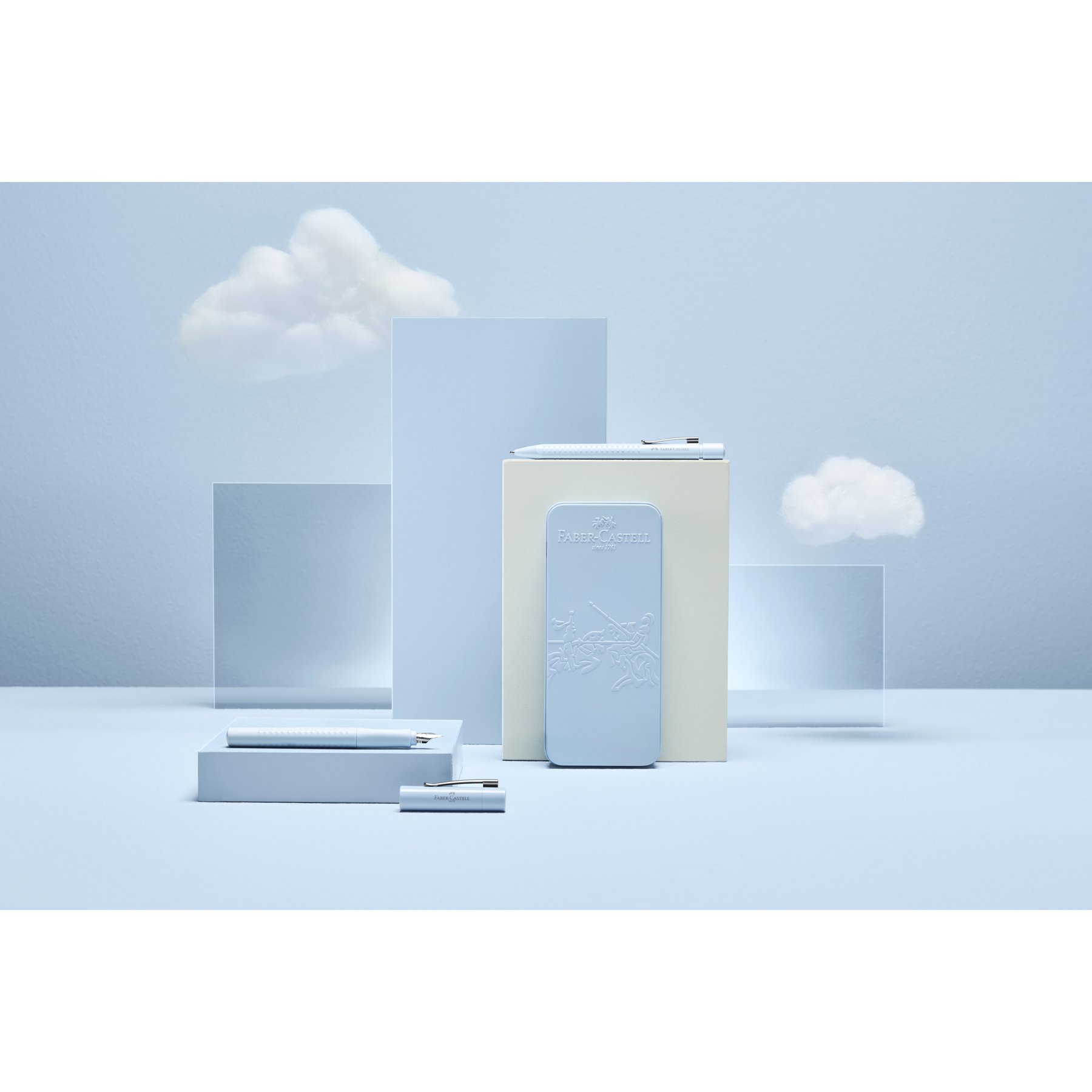 Faber-Castell Писалка и химикалка Grip 2010, M, небесносини - Image 3