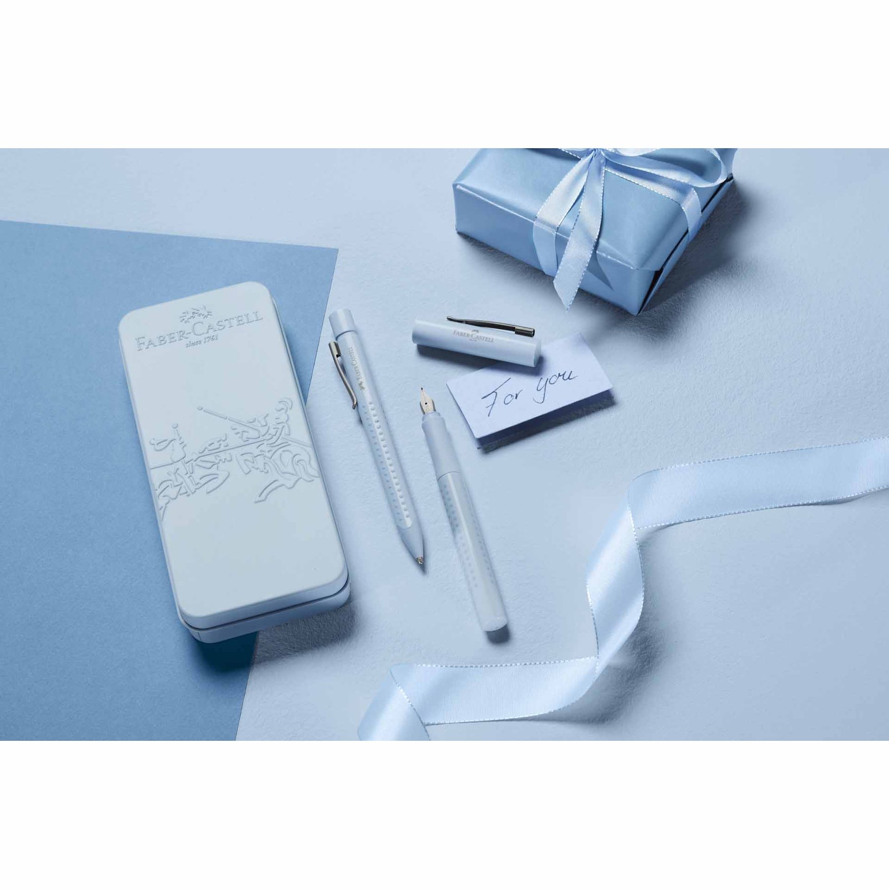 Faber-Castell Писалка и химикалка Grip 2010, M, небесносини - Image 4