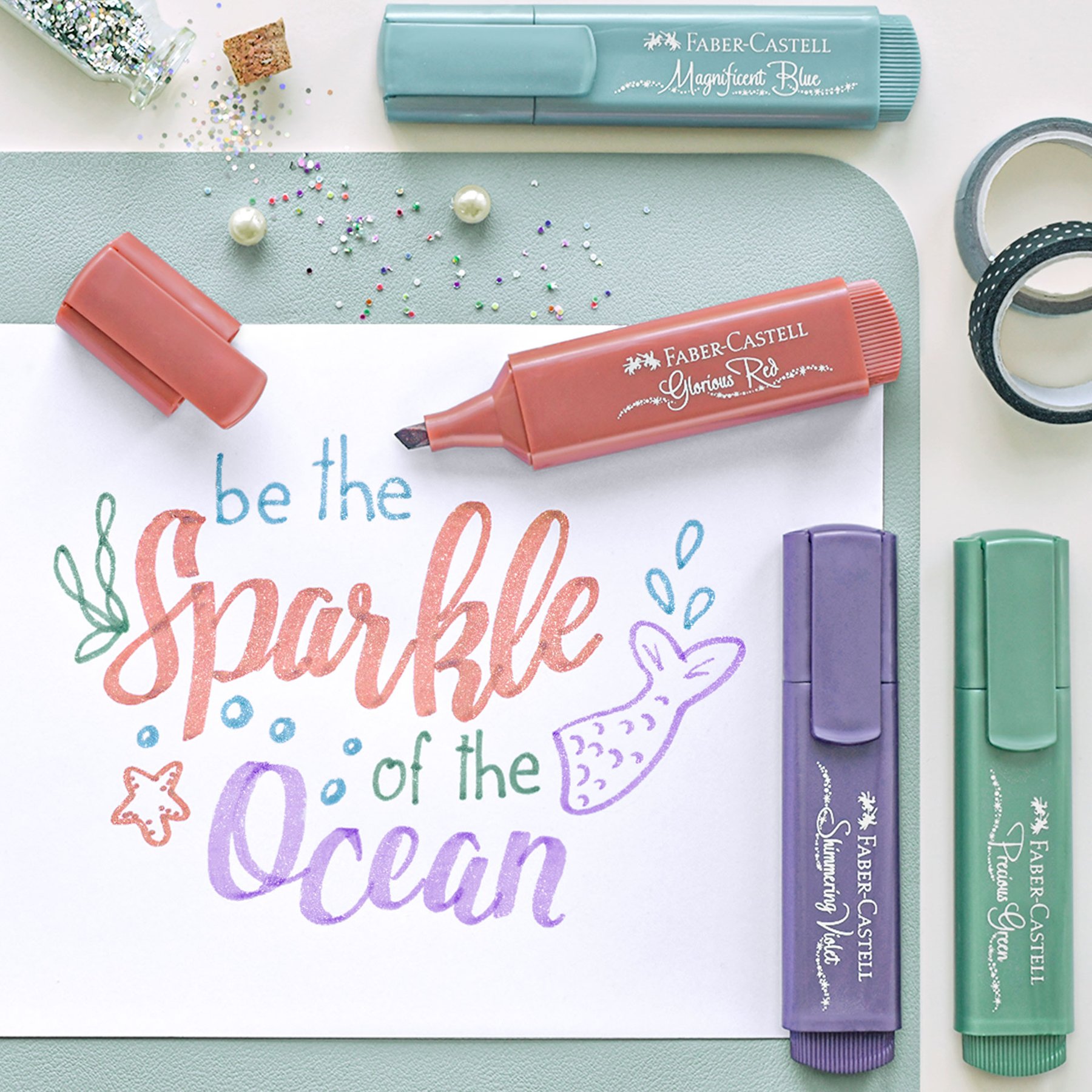 Faber-Castell Текст маркер 1546, металик, червен - Image 4