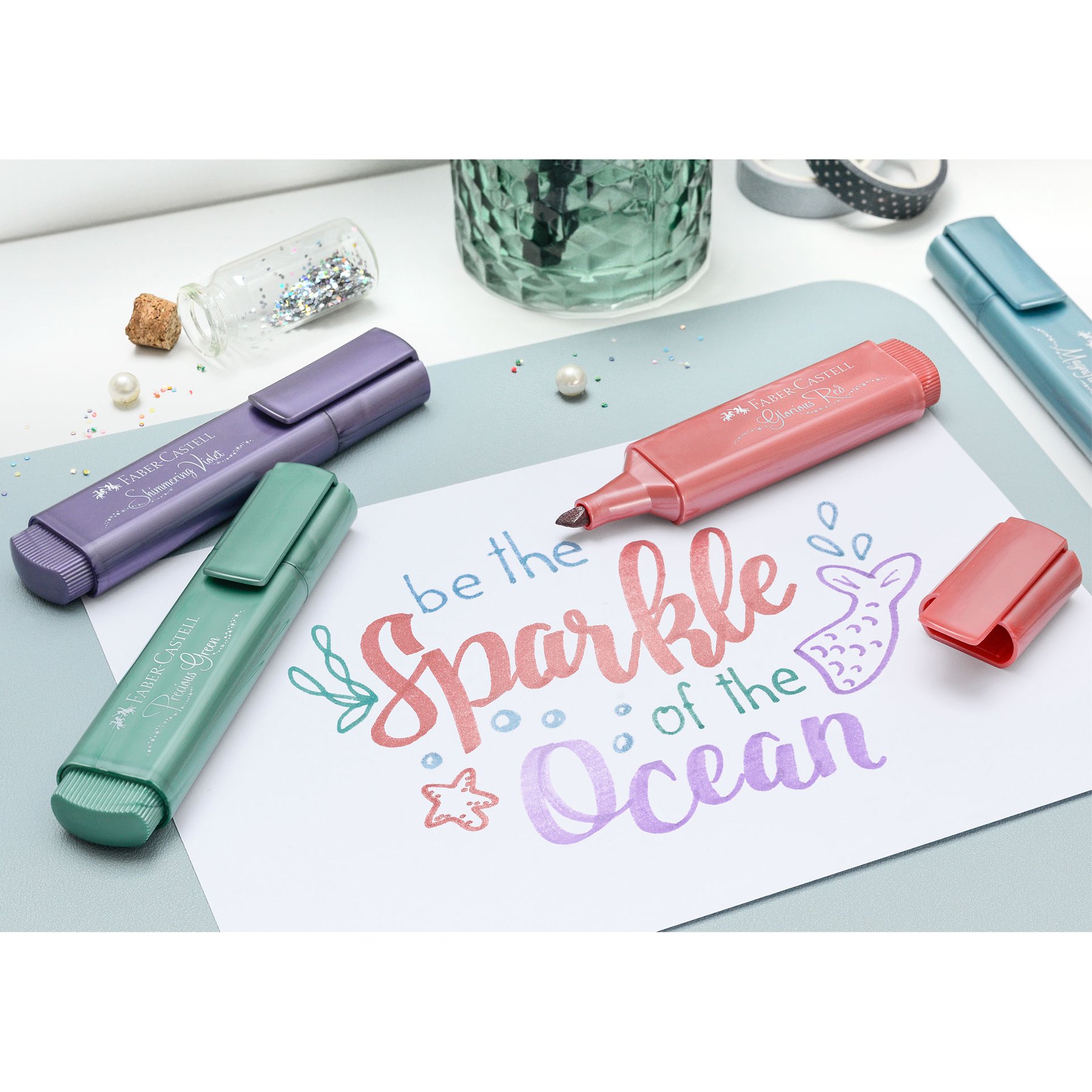 Faber-Castell Текст маркер 1546, металик, лилав - Image 4