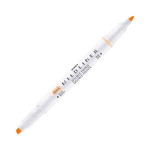 Zebra Текст маркер Mildliner Fluorescent, двоен, оранжев