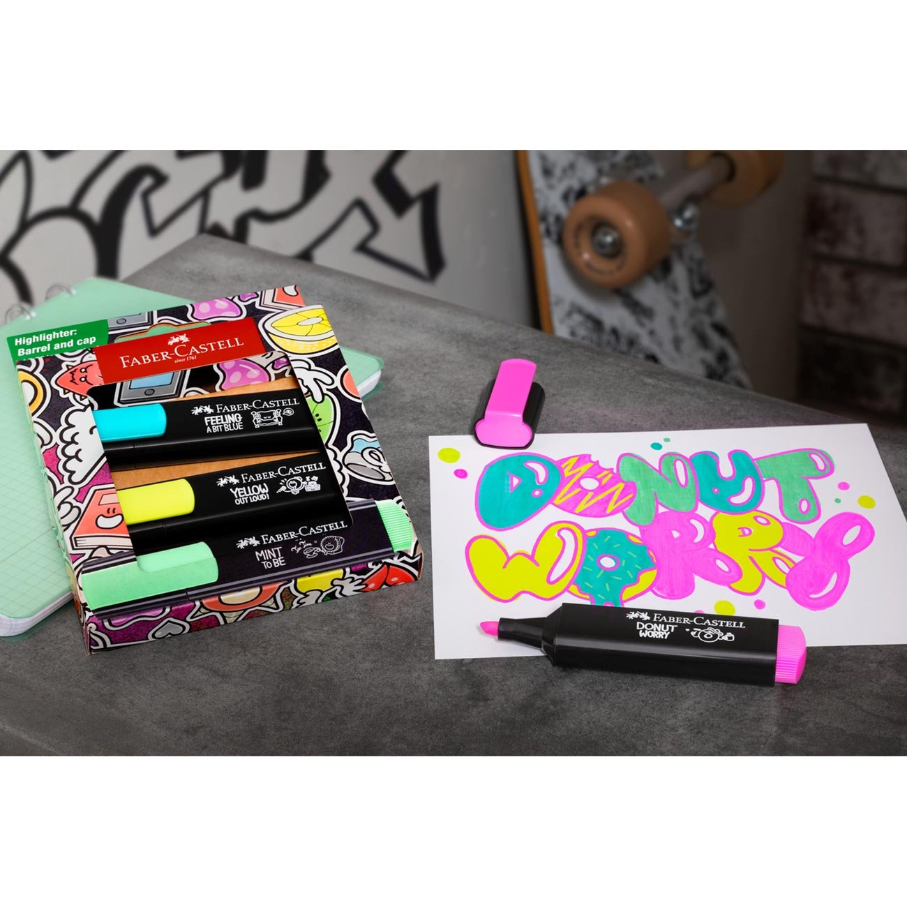 Faber-Castell Текст маркер Graffiti, 4 цвята - Image 3