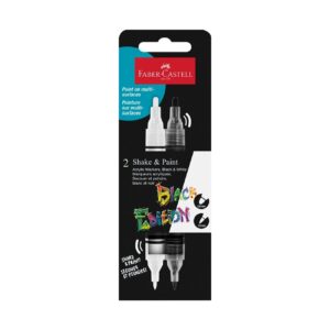 Faber-Castell Акрилен маркер Black Edition, черен и бял