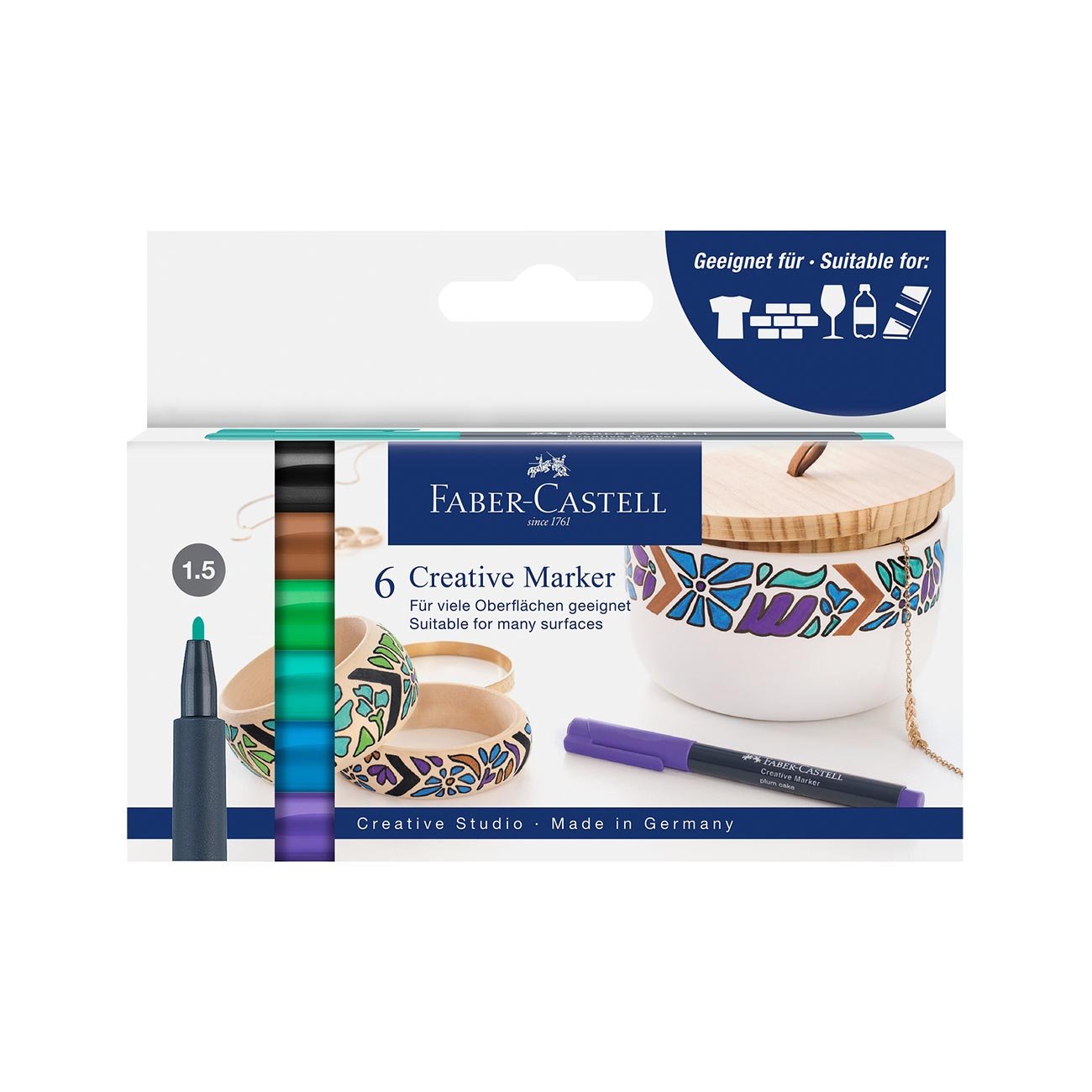 Faber-Castell Маркер Creative, Fairy Forrest, объл, 6 цвята