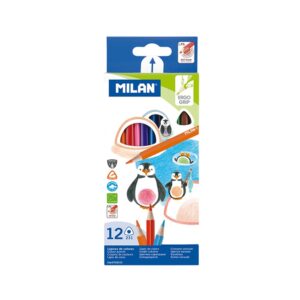 Milan Цветни моливи Triangular, 12 цвята