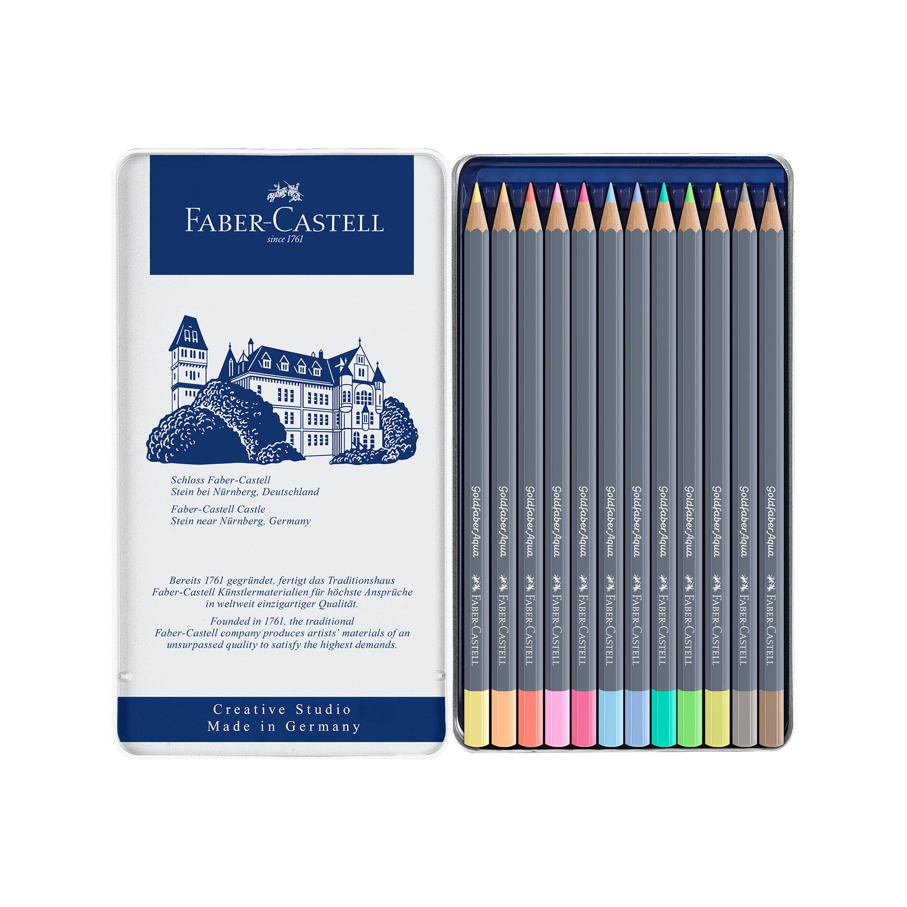 Faber-Castell Моливи Goldfaber Aqua, 12 пастелни цвята - Image 2