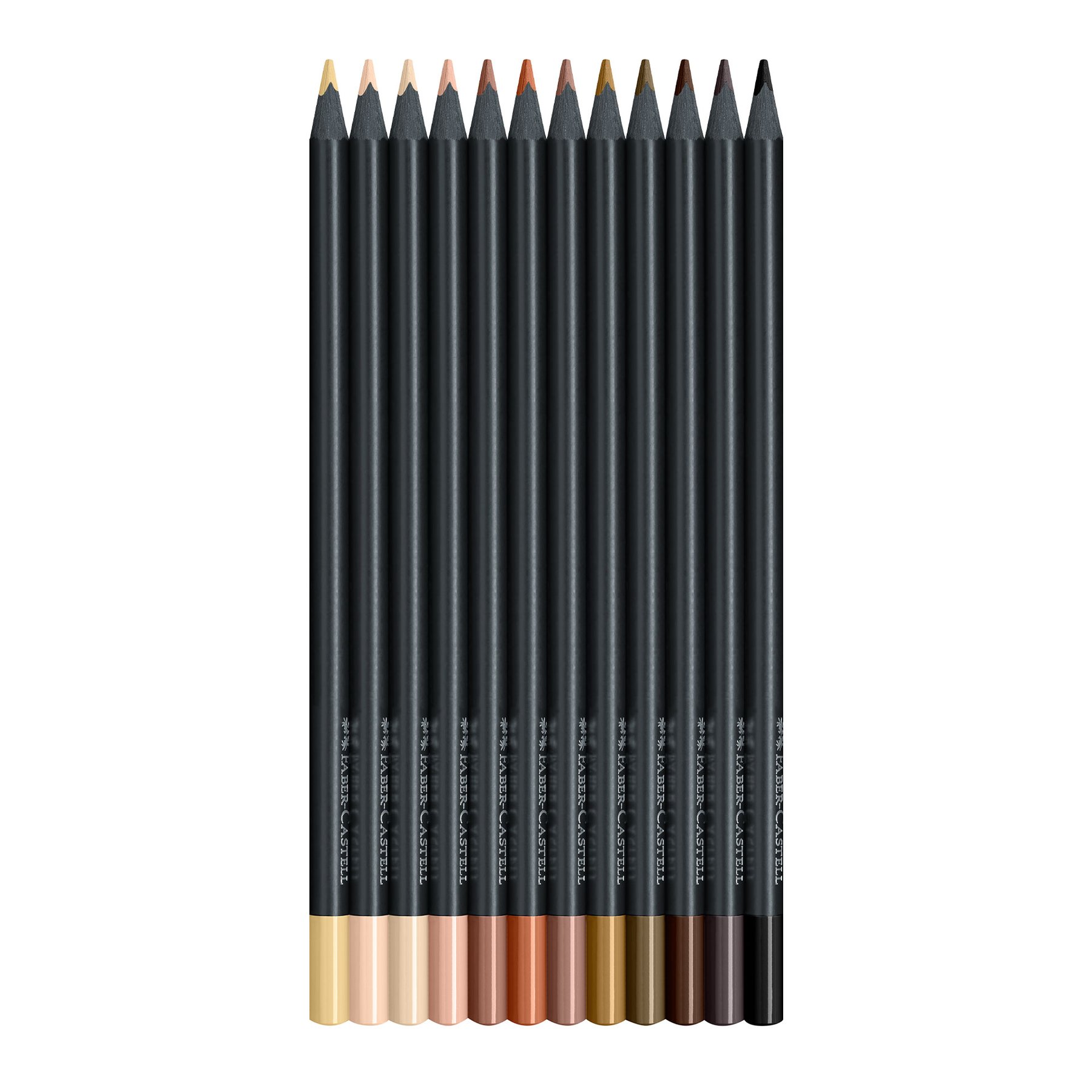 Faber-Castell Цветни моливи Black Edition, телесни нюанси, 12 цвята - Image 2