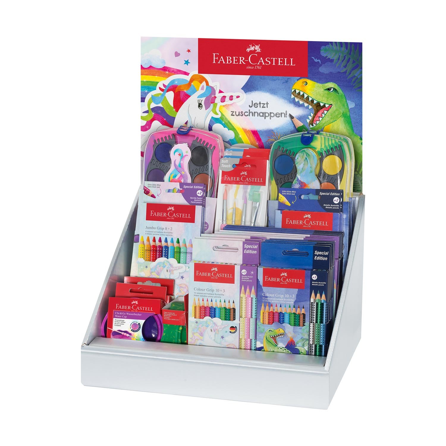 Faber-Castell Дисплей, с микс продукти на тема еднорог и динозавър
