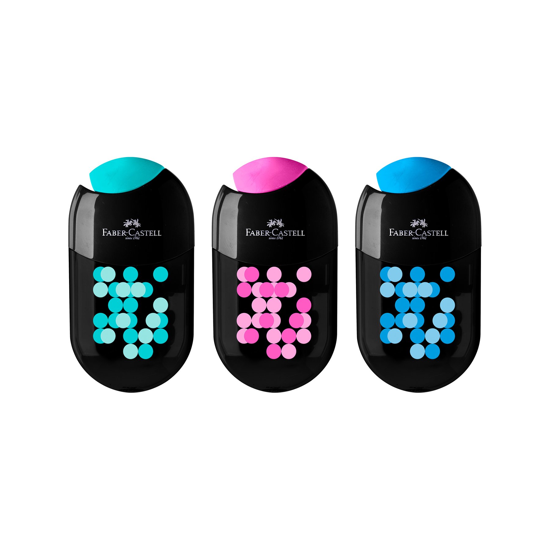 Faber-Castell Острилка Two Tone, двойна, с гума, асорти - Image 4