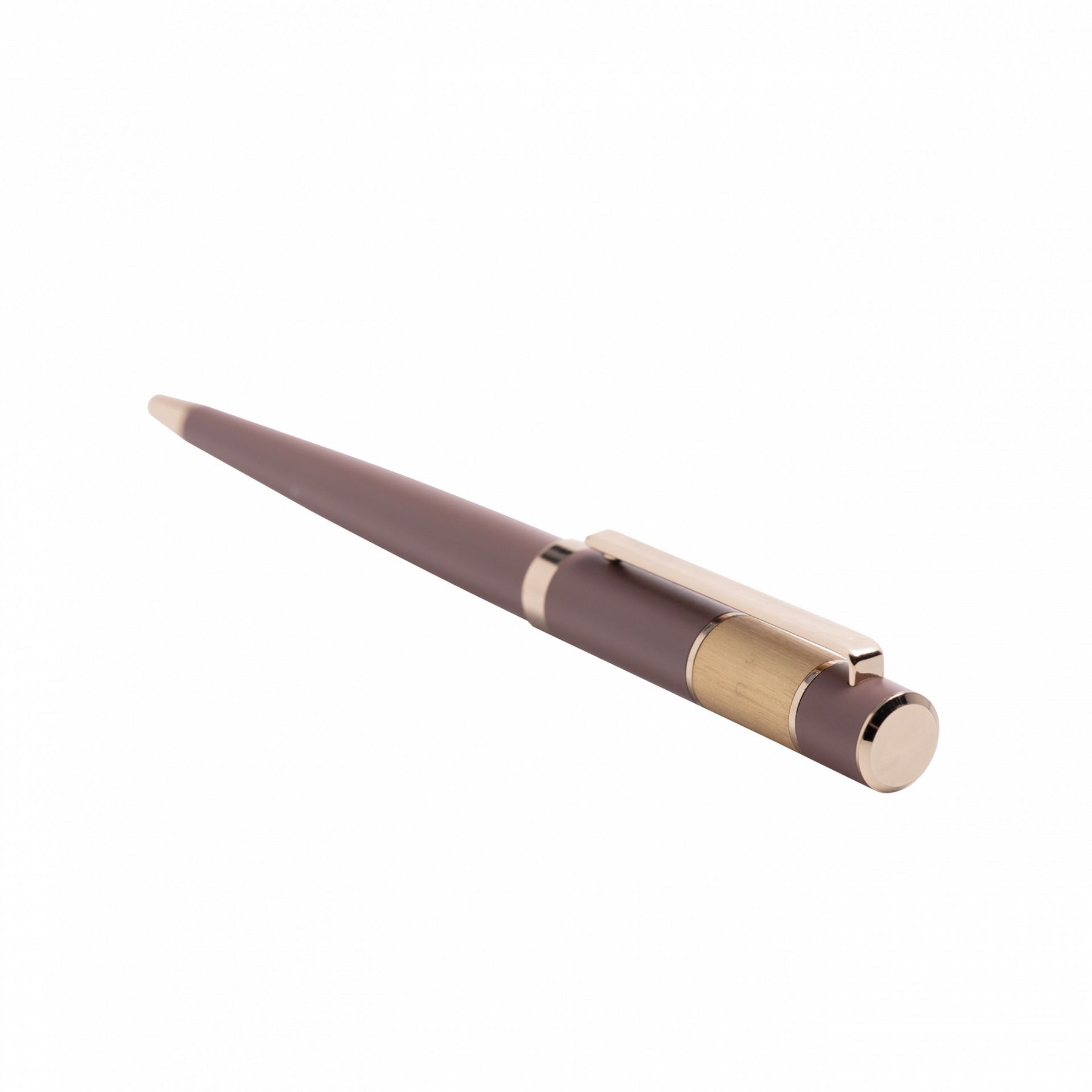 Hugo Boss Химикалка Ribbon Vivid, в кутия, кафява - Image 3