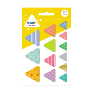 Stick&apos;n Самозалепващи индекси Триъгълници, асорти, 195 броя