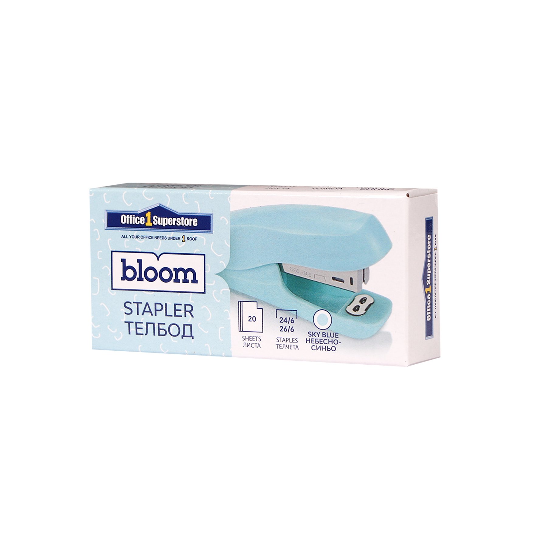 Office 1 Телбод Bloom, 24/6, за 20 листа, небесносин - Image 2