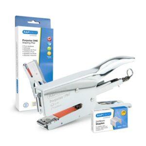 Rapesco Телбод Porpoise One, тип клещи, с включени 1000 телчета 24/8 mm