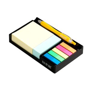 Stick&apos;n Самозалепващи листчета и индекси, цветни, с черна поставка