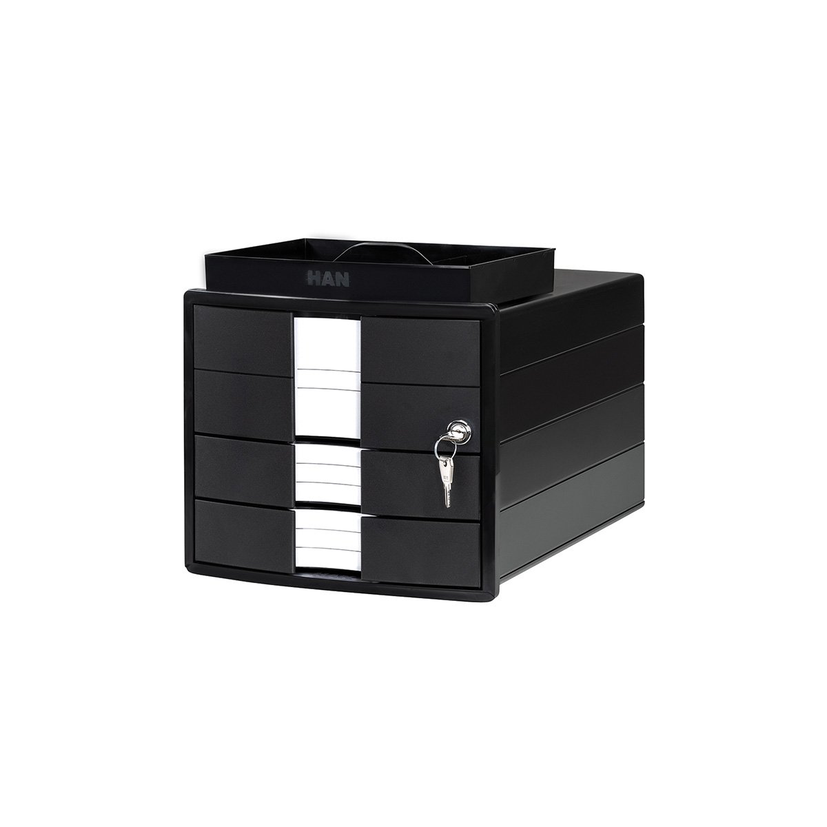 HAN Бокс Impuls, с 3 чекмеджета и заключване, черен - Image 3