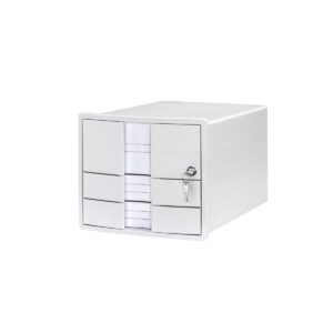 HAN Бокс Impuls, с 3 чекмеджета и заключване, бял