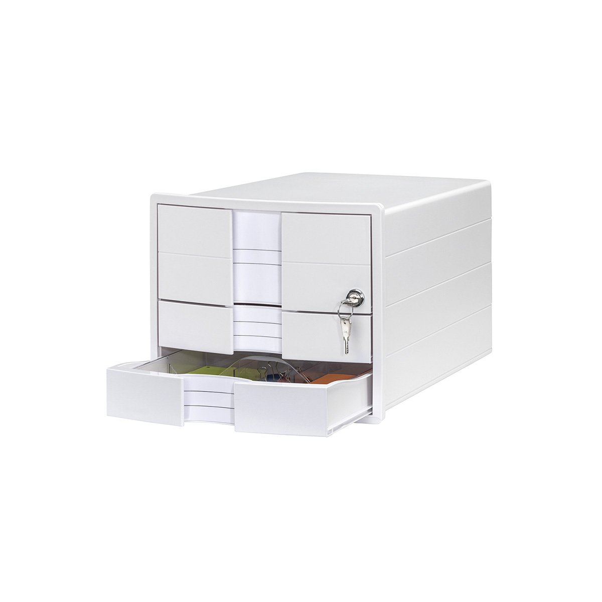 HAN Бокс Impuls, с 3 чекмеджета и заключване, бял - Image 2