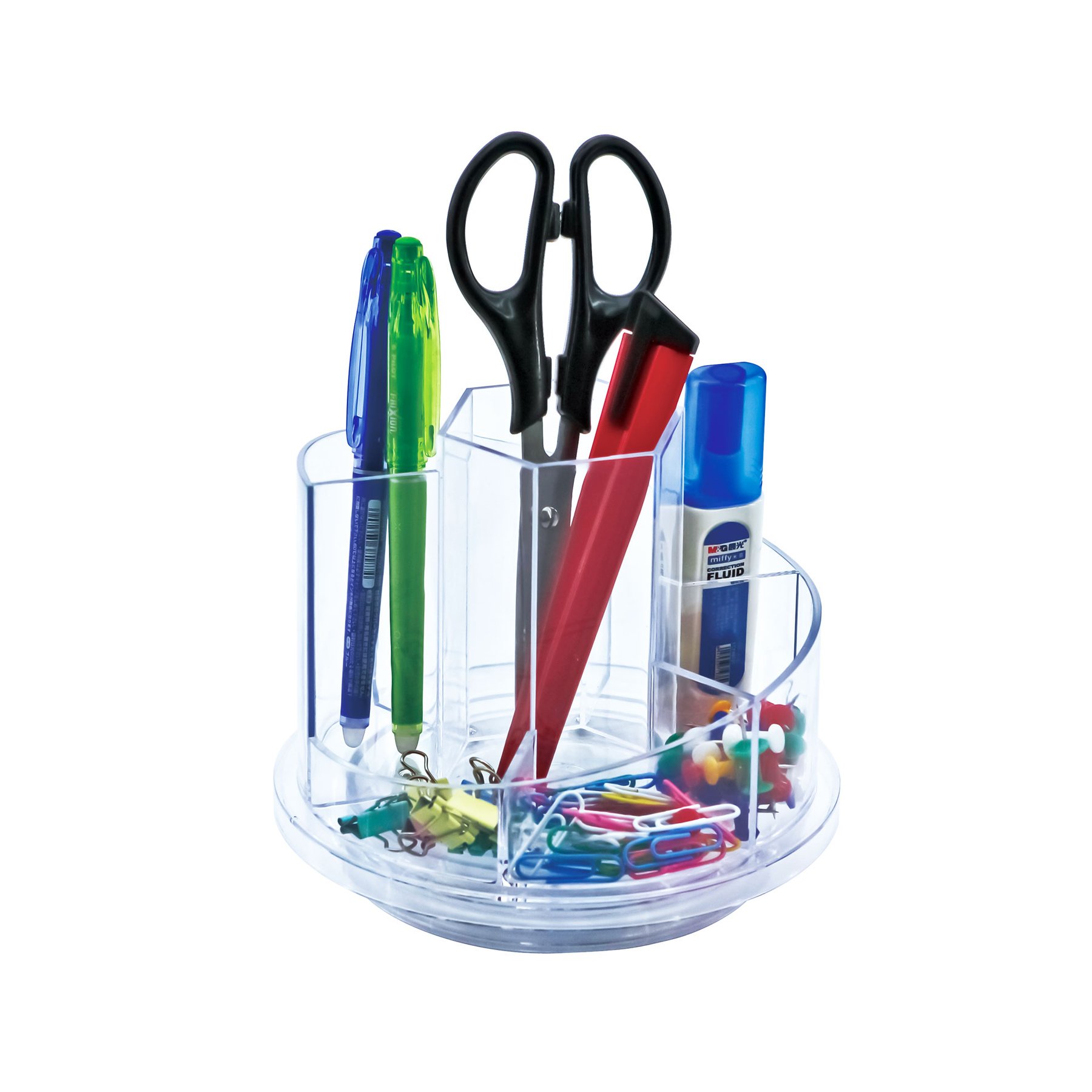 KEJEA Органайзер за бюро, въртящ се, пластмасов, прозрачен - Image 2