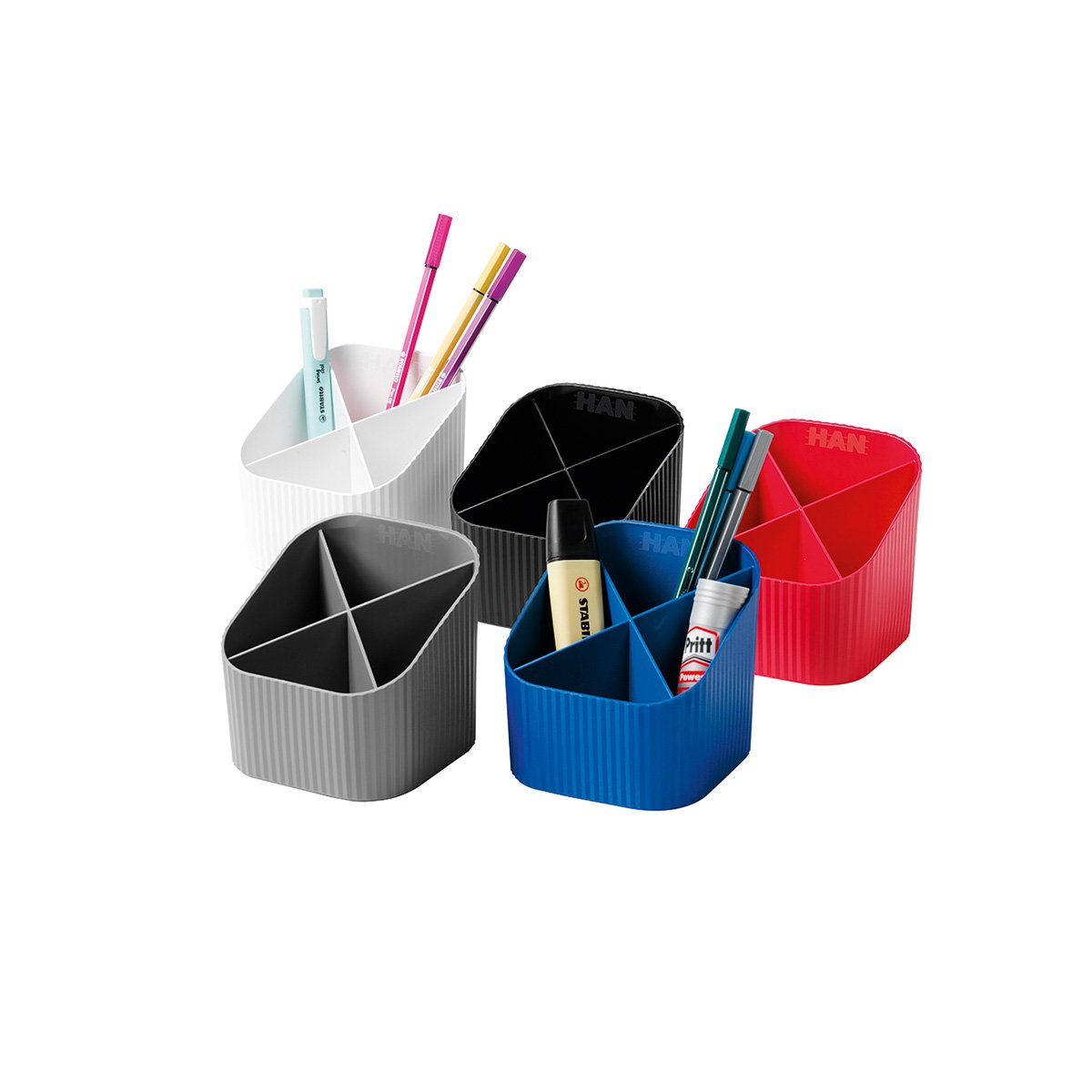 HAN Органайзер бюро Re-Loop, с 4 отделения, бял - Image 6