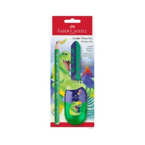 Faber-Castell Молив Динозавър, НВ, с гума и острилка
