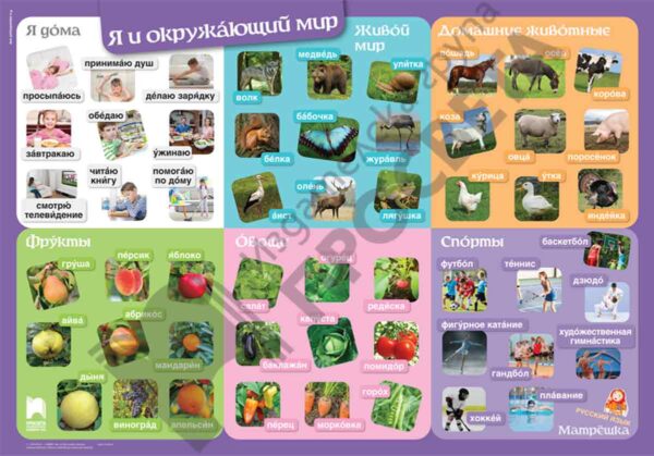Двустранно табло „Я и окружaющий мир“ по руски език за 3. клас