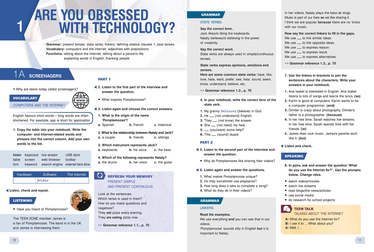 Teen Zone A2, Part 2. Учебна тетрадка по английски език за 12. клас, 2. част, (втори чужд език) - Image 6
