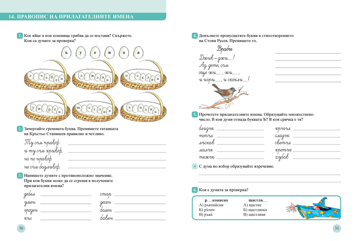 Тетрадка по български език за 2. клас. Учебно помагало за подпомагане на обучението, организирано в чужбина - Image 6