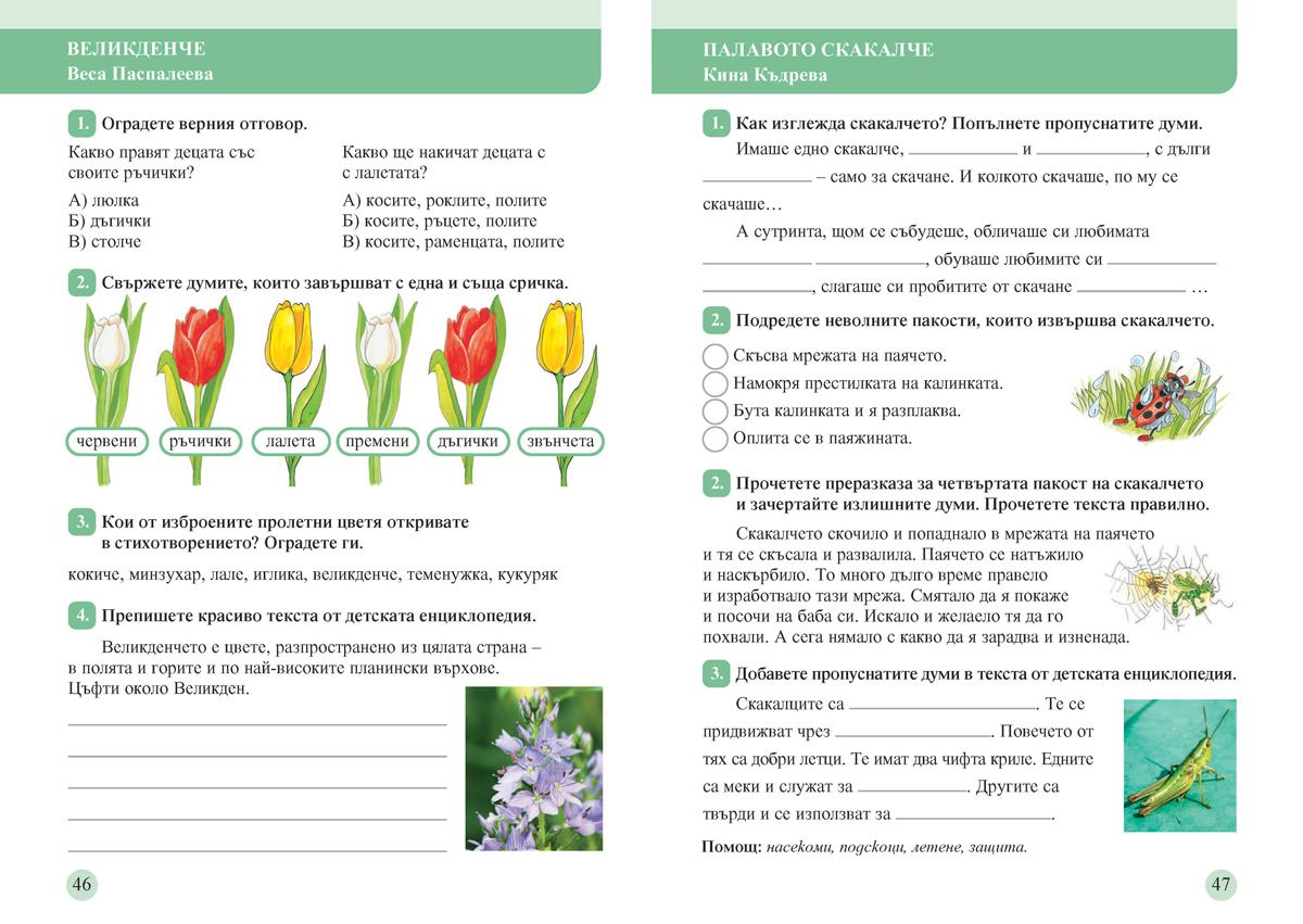 Тетрадка към читанка за 3. клас. Учебно помагало за подпомагане на обучението, организирано в чужбина - Image 6
