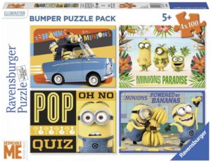 Пъзел Ravensburger от 4 x 100 части - Миньони